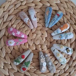 Заколки с вышивкой