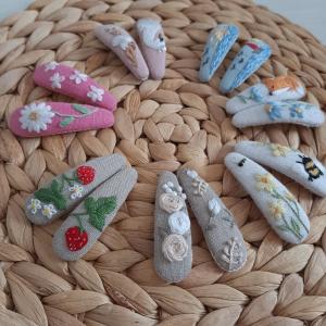 Заколки с вышивкой - фото 4